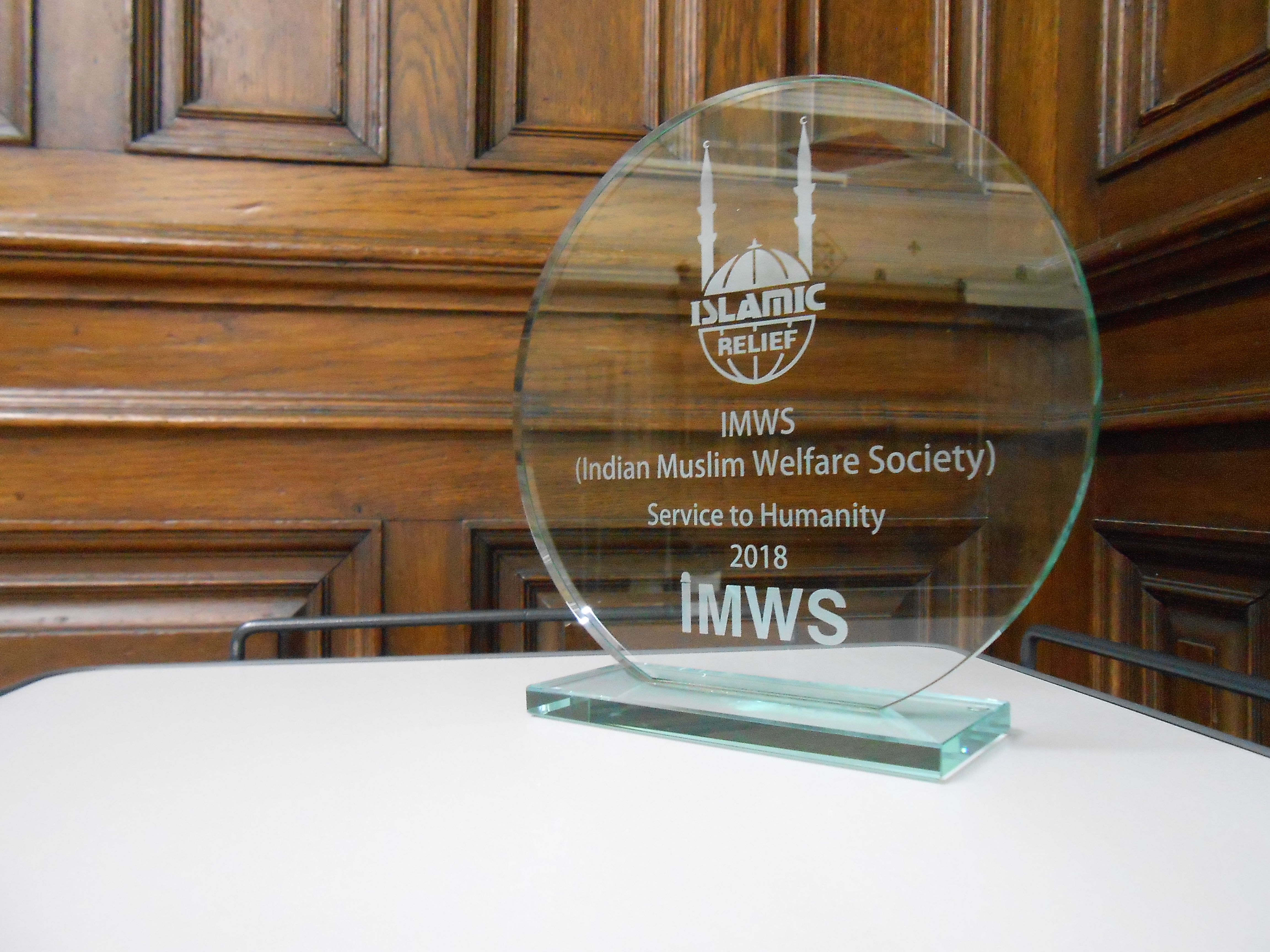 IMWS receive award for ‘services to humanity’