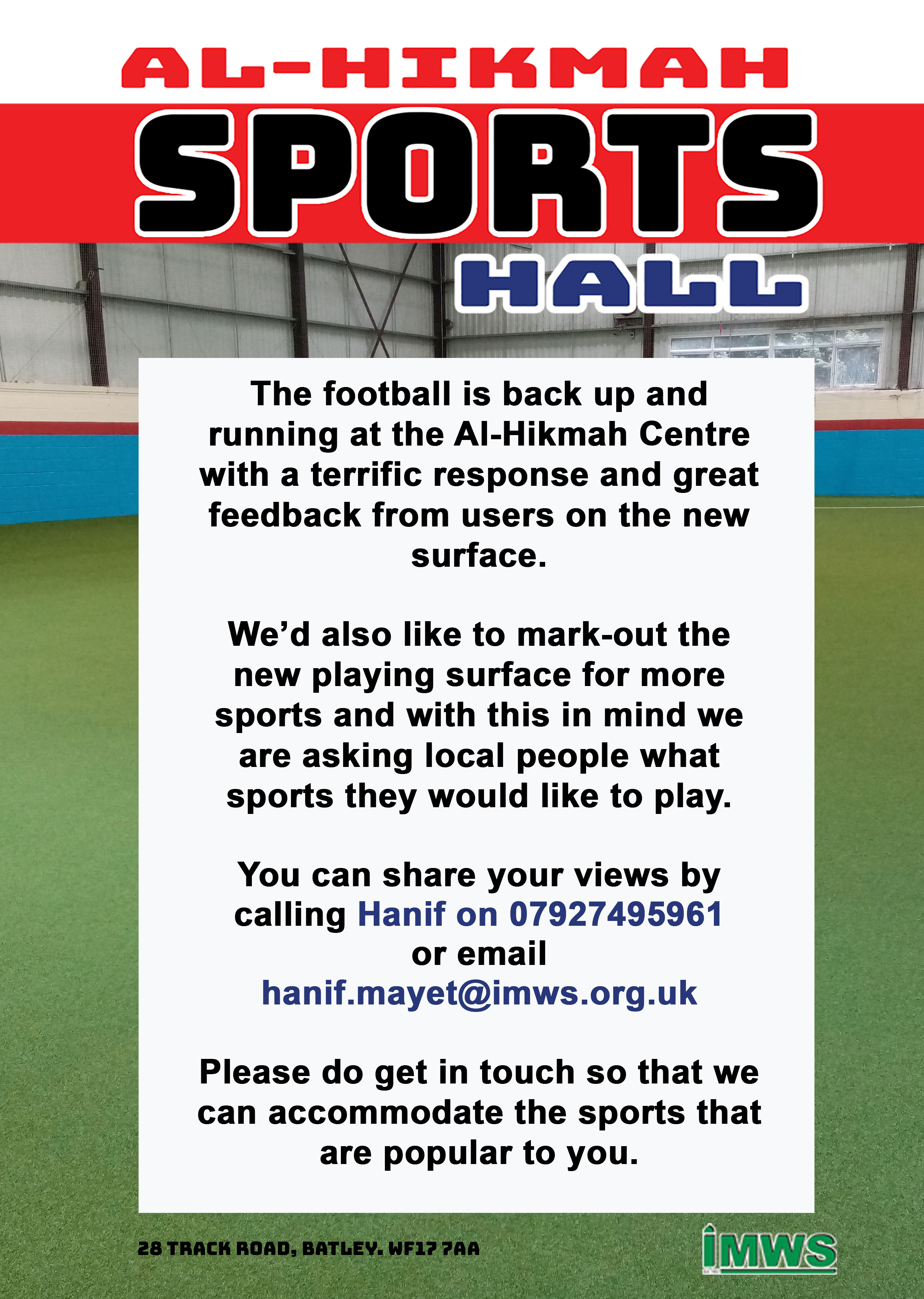 What sports would you like to play in the Al-Hikmah Sports hall