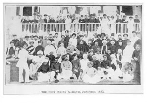 Group photograph of the delegates of the 1885 First Indian National Congress